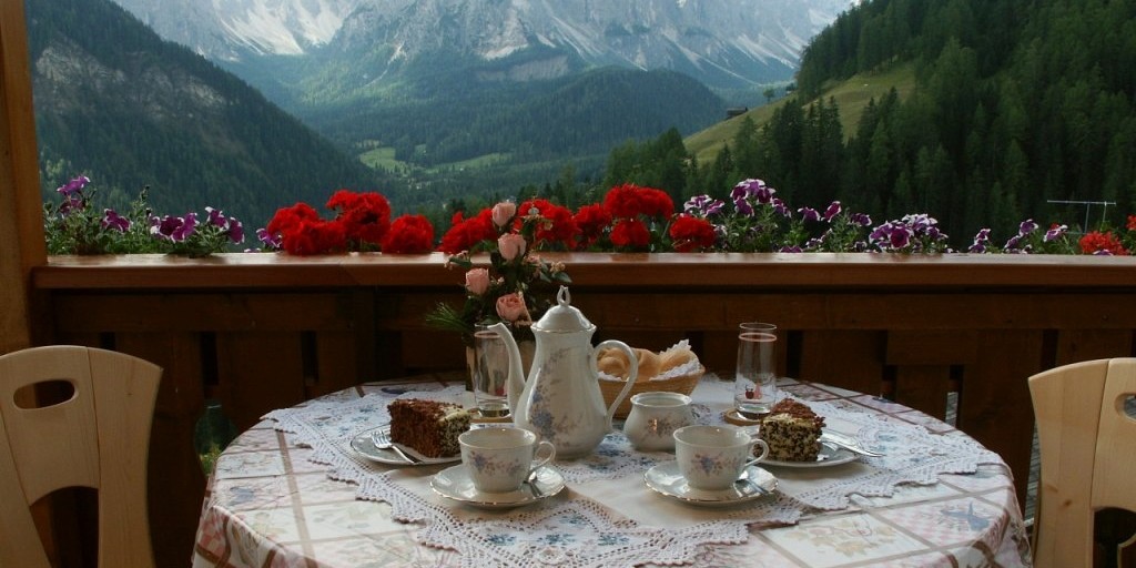 Blick vom Balkon