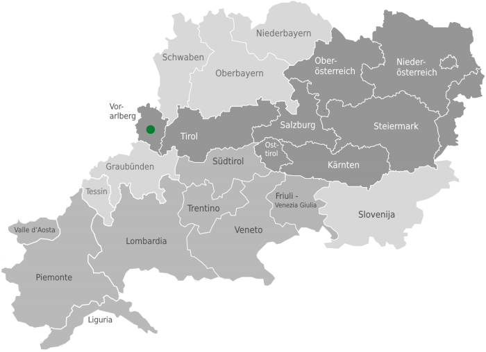 Lokacija Großes Walsertal